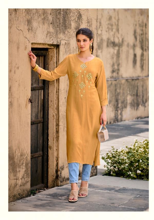 Kalaroop Kaviya Trendy Wear Designer Kurti Collection